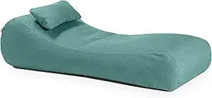 Arlo Outdoor Bean Bag Sun Lounger - Pool and Patio Chaise Recliner, Navy Blue