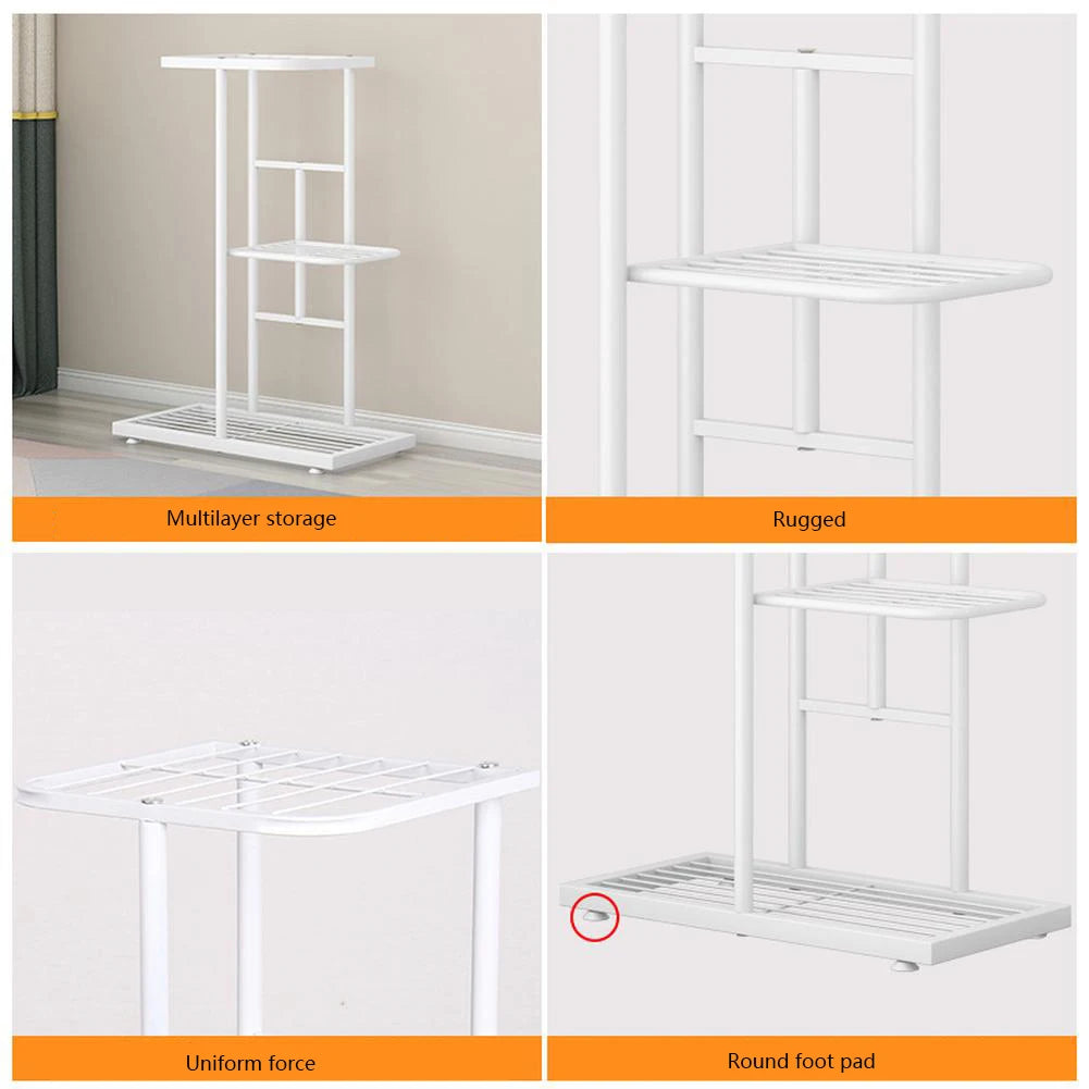8 Tier Metal Plant Stand Metal Rack, Multiple Flower Pot Holder Shelves Corner Rack, Planter Shelf Display Rack Storage