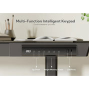 Glass Standing Desk with Drawers, 40 Inch Adjustable Stand Up Desk, Quick Install Home Office Computer Desk with USB Ports, Blac