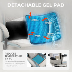 Gaming Chair with Pocket Spring Cushion, Gel Pad and Storage Bag