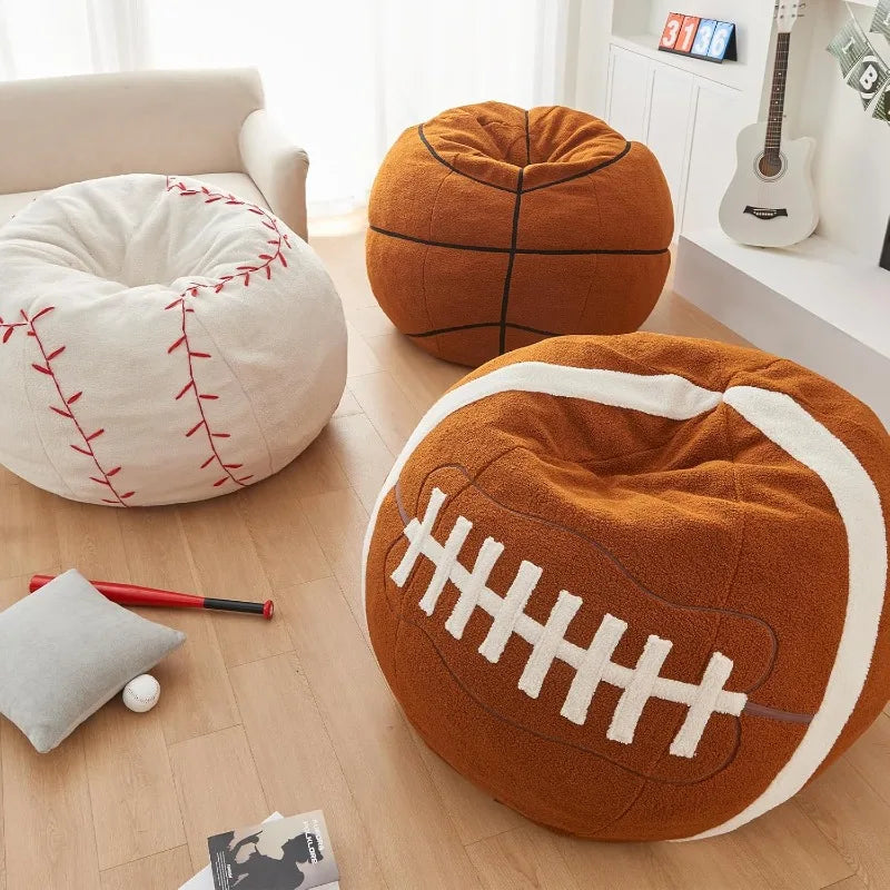Sports Baseball Bean Bag Chair - Giant Bean Bag Chairs for Adults and Kids - Oversized Bean Bag Sofa Couch with Filler