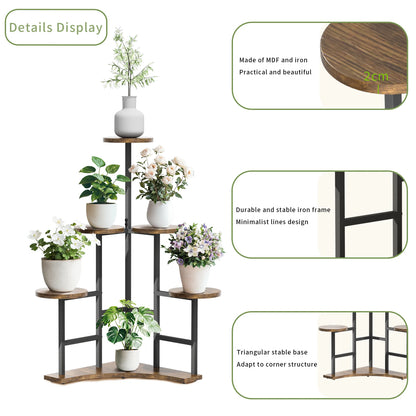 6 Tiered Corner Plant Display Rack for Living Room Balcony Garden