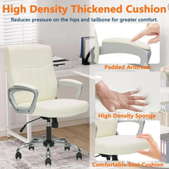 Executive Mid Back Ergonomic Managerial Chair with Lumbar Support