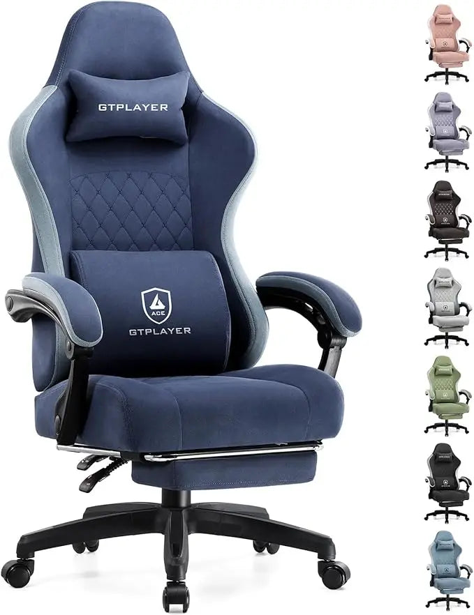 GTPLAYER Gaming Chair with Pocket Spring Cushion, Linkage Armrests and Footrest