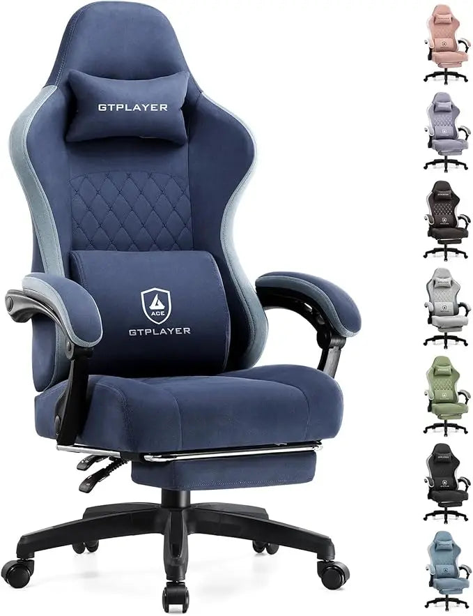 GTPLAYER Gaming Chair with Pocket Spring Cushion, Linkage Armrests and Footrest