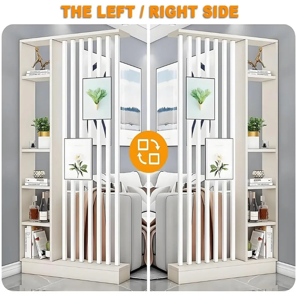 Modern Room Divider with Shelves, Privacy Screens Rooms Divider Bookcase, Separation Entrance Decor, Room Wall Panel for Home