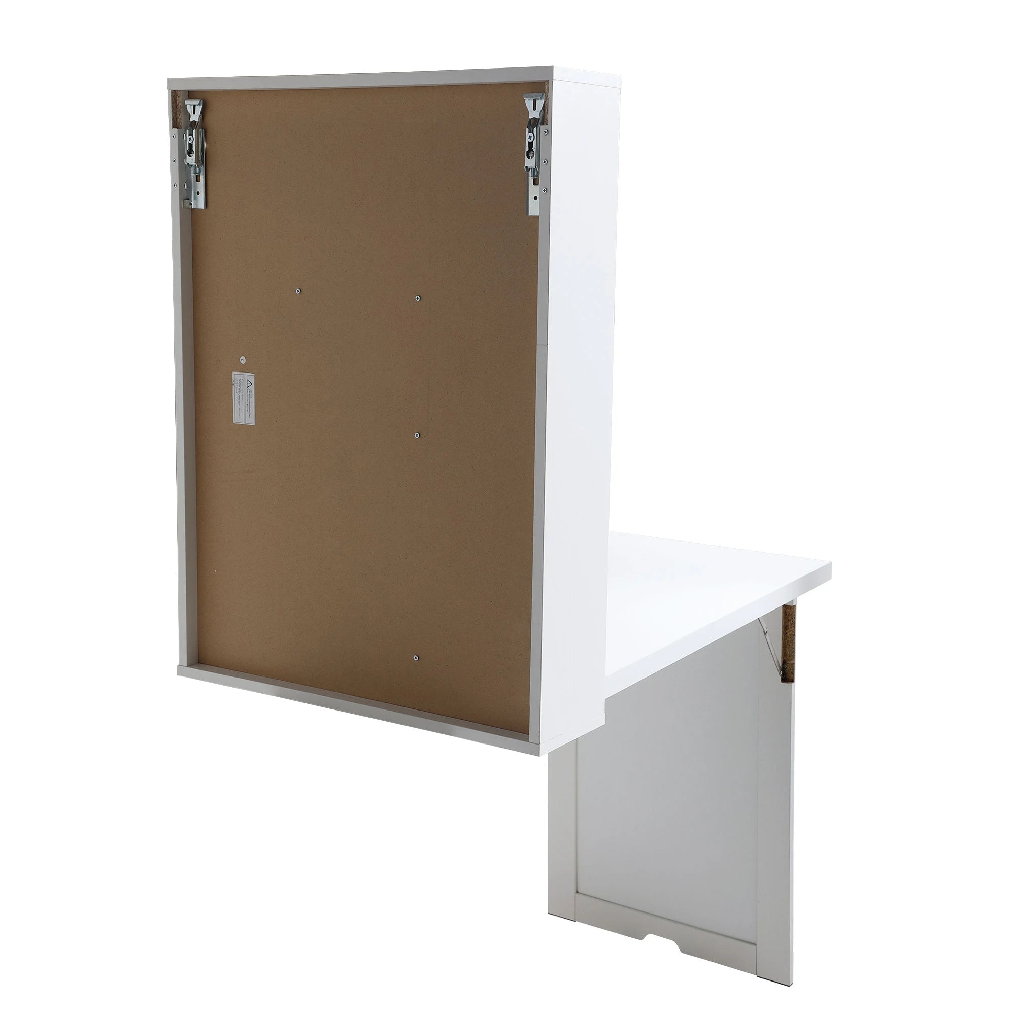 Modern Wall Mounted Folding Desk for Home Office with Storage