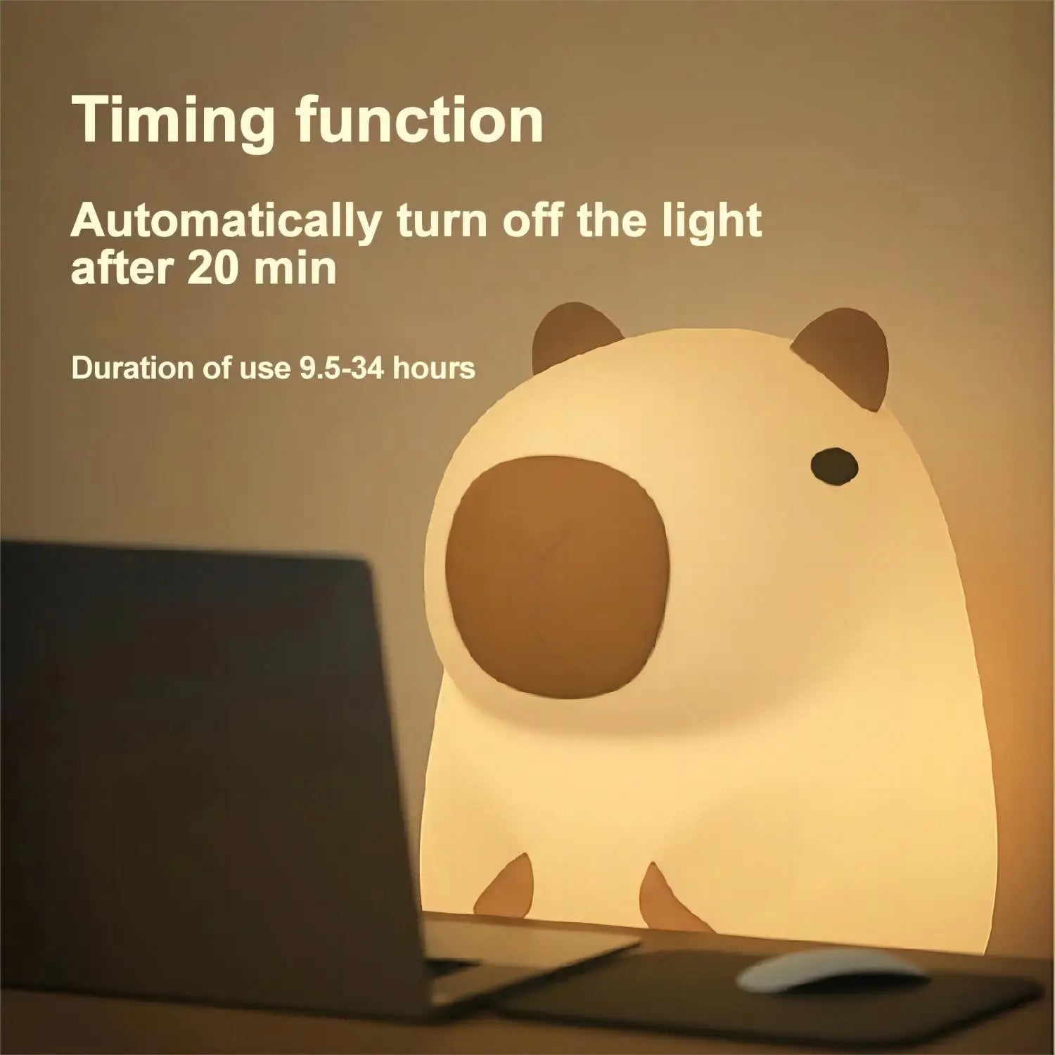 Cartoon Capybara Night Light