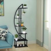 6th Floor Half Moon Ironwood Suitable For Garden Balcony Patio Lawn Home Decoration Plant Stand Flower Pot Stand Iron Flower