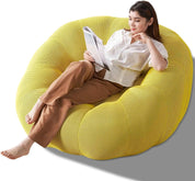Adult Bean Bag Chair, Memory Foam Bean Bag Chair with Filling, Plush Lounge Sofa for Living Room, Bedroom, Balcony & Dorm - Cozy