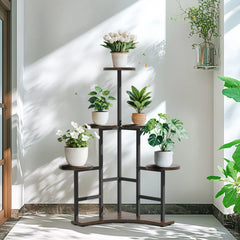 6 Tiered Corner Plant Display Rack Stand Tall Flower Shelf for Living Room Balcony Garden