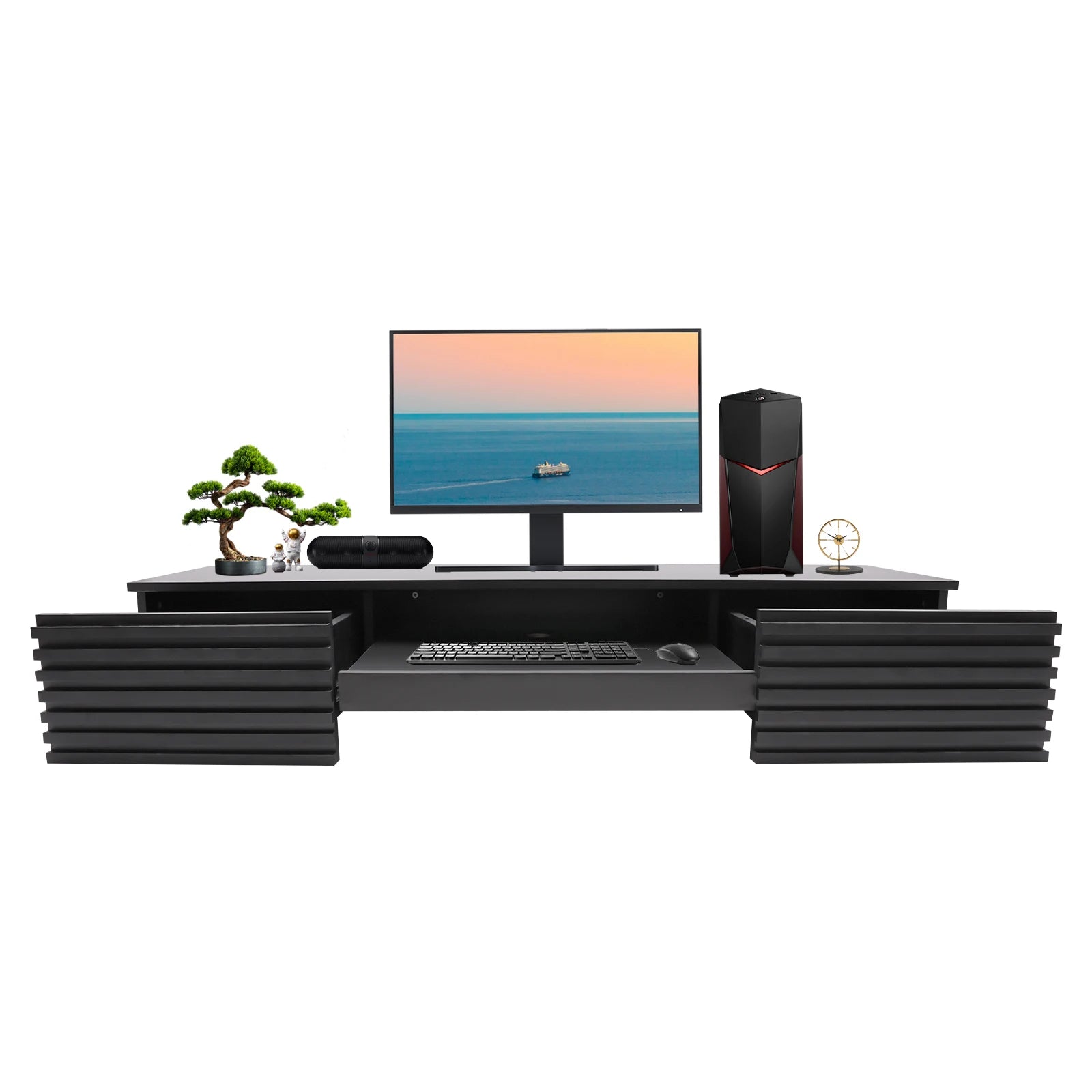 Wall Mounted Desk with Drawers