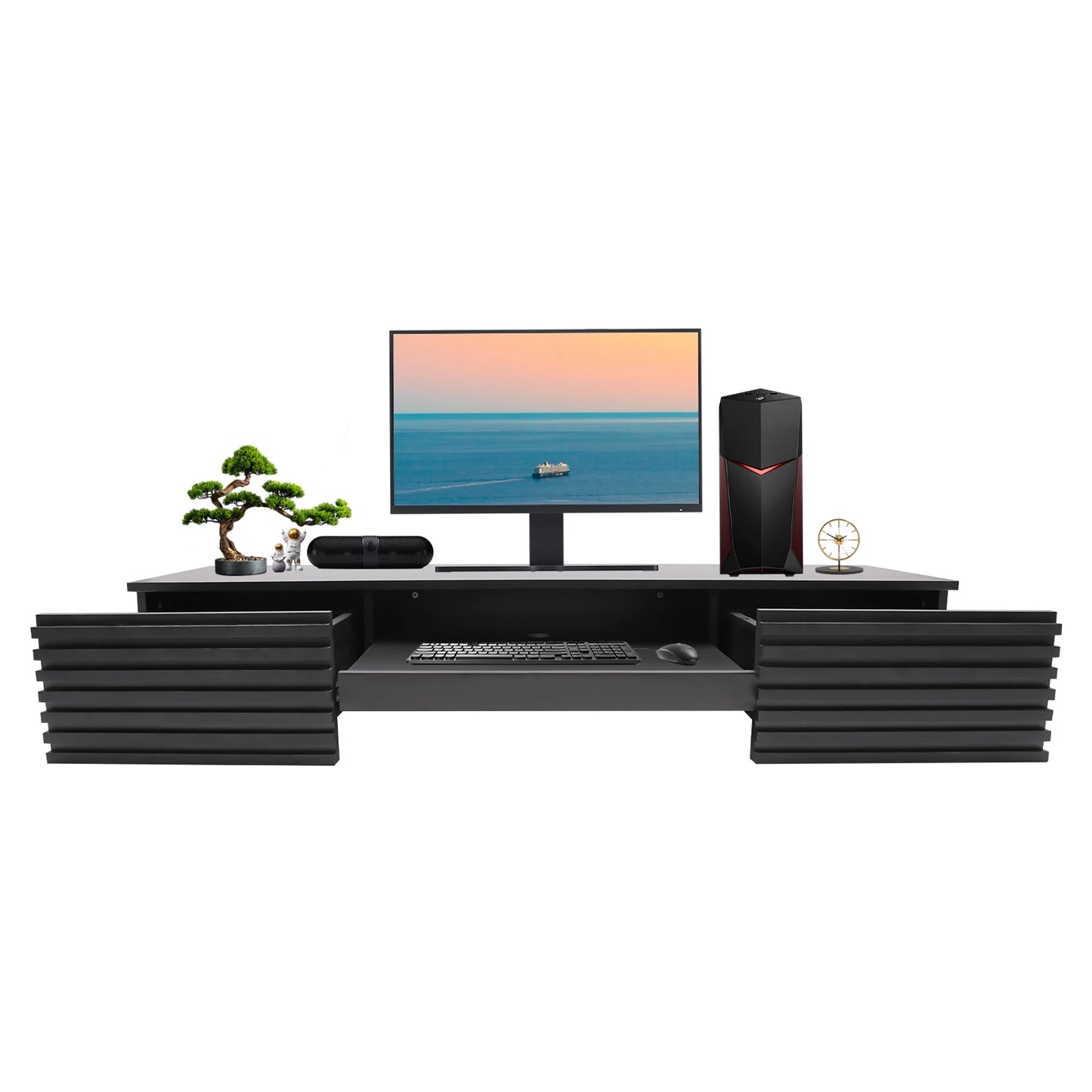 Wall Mounted Desk with Drawers