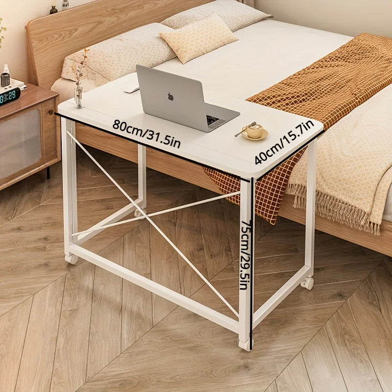 Folding movable computer table