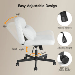 Cross Leg Office Chair w/ Double Layer Sponge Cushion