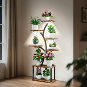 SmartSpace 9-Tier Plant Stand with Grow Lights – Indoor Vertical Plant Shelf with Wheels