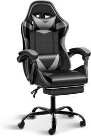 Ergonomic Racing Style Height Adjustable & 90°-135° Tilt Function Gaming Chair with Footrest