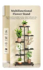Plant Shelves Iron Potted Flower Plant Stand Rack Multiple Flower Pot Holder Shelf Indoor Outdoor Planter Display Organizer
