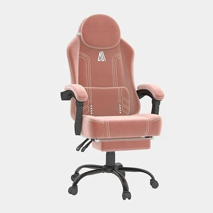 Gaming Chair with Footrest and Lumbar Support