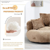 Giant Bean Bag Chair with Foam Filler, Oversized Bean Bag Couch for Adults Teens, Comfy Floor Sofa Chair with 3 Pillows, Lazy Be