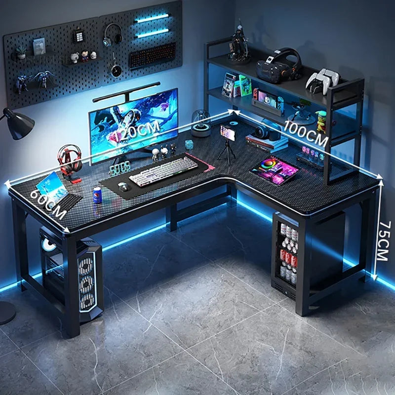 European Corner Computer Desks Home Desktop E-sports Table Double Desk Modern Bedroom Desk Workbench Internet Cafe Gaming Desk