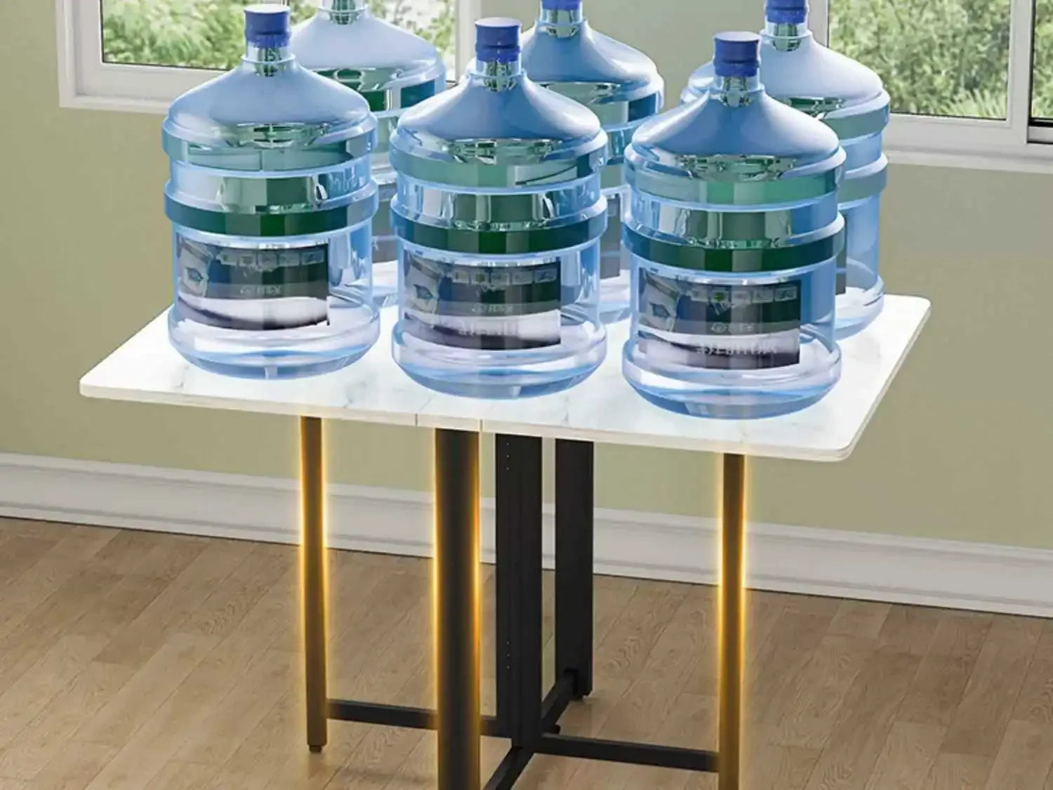 Foldable Modern Kitchen Retractable Rectangular Dining Table