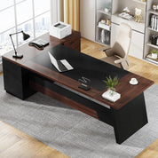78" L-Shaped Executive Large Office Desk