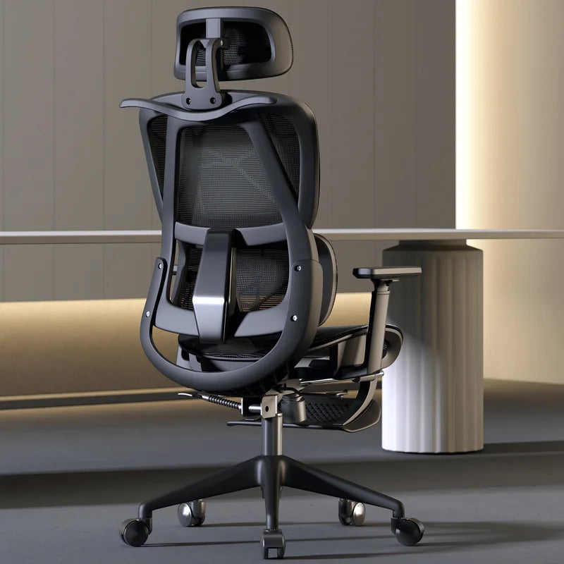 Ergonomic comfortable sedentary office chair with lumbar support