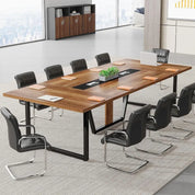Tribesigns 8FT Conference Table, 94.49 L x 47.24 W x 29.53 H Inches Large Meeting Table/Podcast Table for 10 People