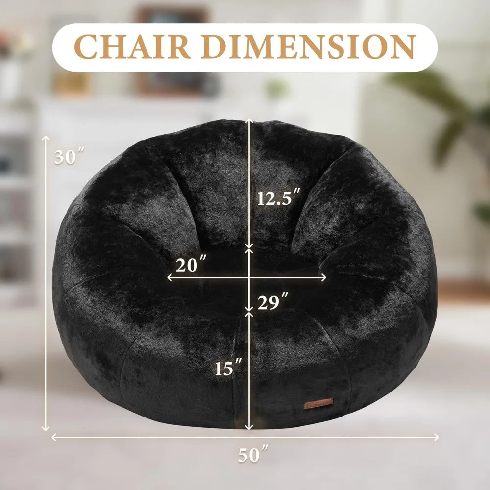 Bean Bag Chair, Comfy Giant Stuffed Bean Bag Chais, w/Spacious Design for Reading, Playing or Relaxing, Bean Bag Couch for Adult