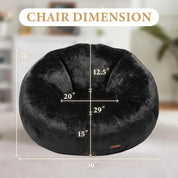 Bean Bag Chair, Comfy Giant Stuffed Bean Bag Chais, w/Spacious Design for Reading, Playing or Relaxing, Bean Bag Couch for Adult