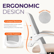 Lumbar Back Support Flip-up Padded Armrest Office Chair
