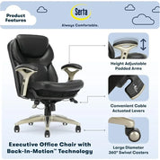 Ergonomic Adjustable Mid Back Desk Chair with Lumbar Support