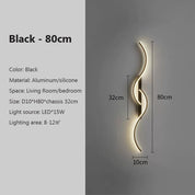 Modern LED Wall Lamp Minimalist Led Light Bedroom Bedside Long Strip Wall Sconces Living Room Sofa Home Indoor Lighting Fixture