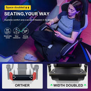 GTPLAYER Gaming Chair with Pocket Spring Cushion, Linkage Armrests and Footrest