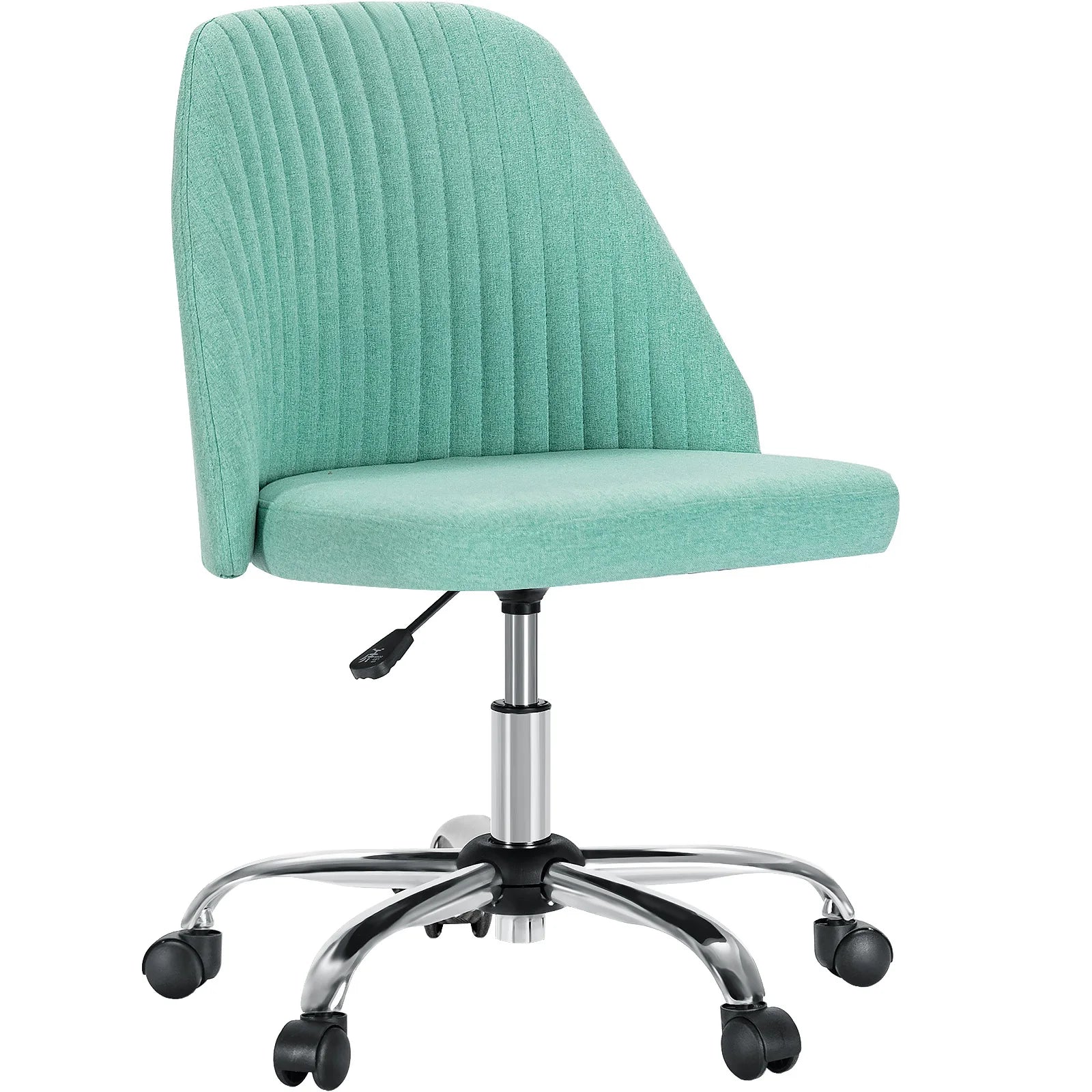 Armless Small Swivel Desk Office Chair with Backrest