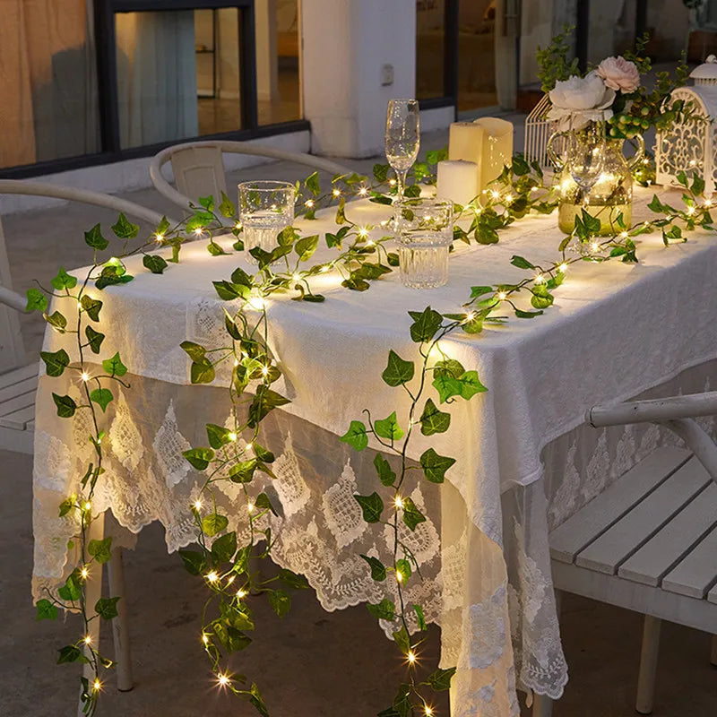 Flower Green Leaf String Lights - Enchanting Fairy Lights