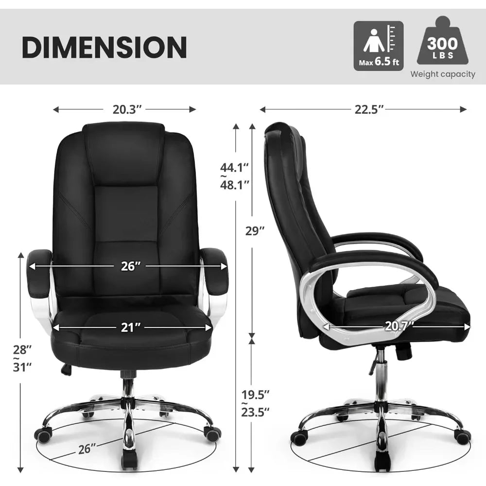 Ergonomic High Back Office Chair with Cushion Lumbar Support
