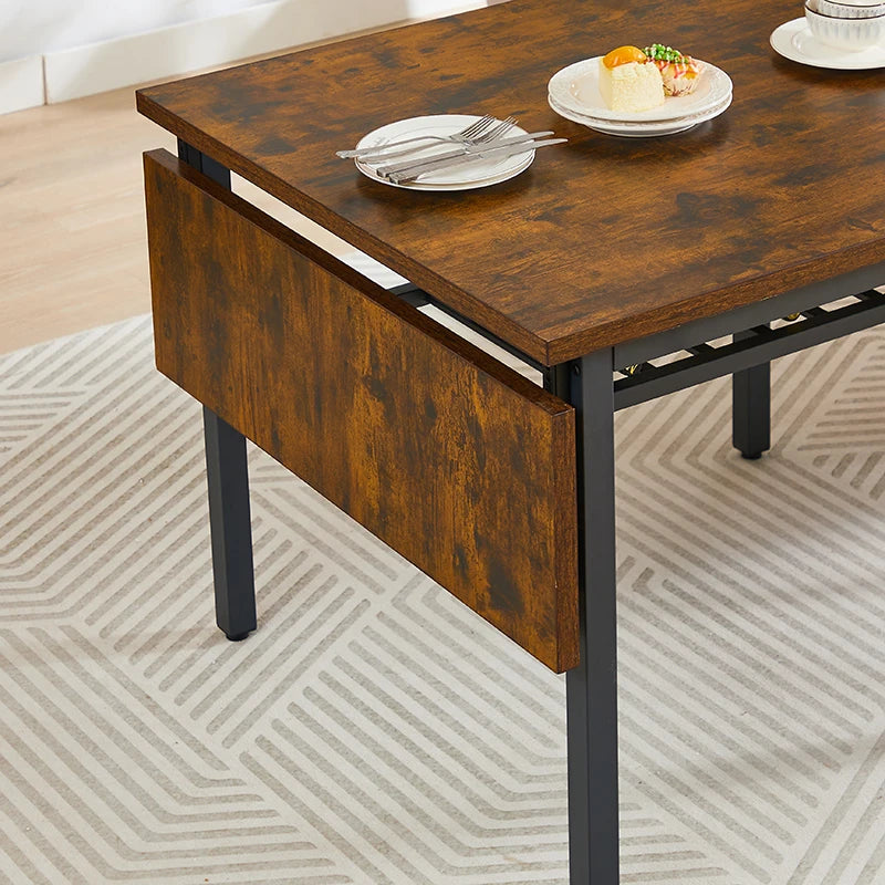 Vintage Folding Dining Table, 1.2 inches  "thick Table Top For Dining Room, Living Room, 63.2" L X 35.5 "w X 30.5" H