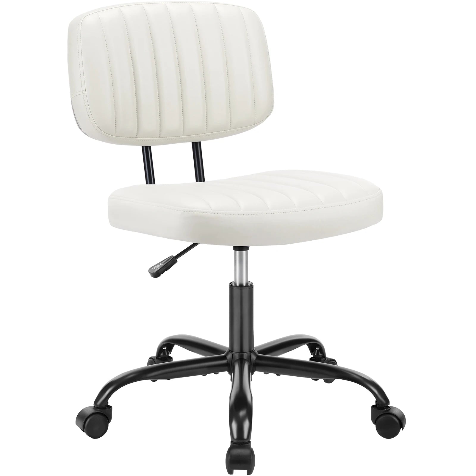 Armless Office Desk Chair with Back Lumbar Support