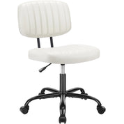 Armless Office Desk Chair with Back Lumbar Support