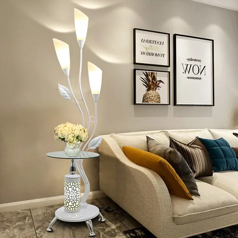 Large Living Room Floor Lamp Decoration Soft TV Cabinet Sofa Side Light Luxury High-End Two-Side Floor Lamp