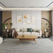 2-Pack 5-Tier Half-Moon Plant Shelf – Metal Flower Stand for Home, Patio, Garden, Balcony