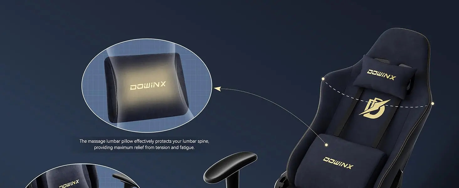 Gaming Chair with Massage Lumbar Support