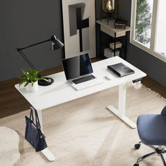 Electric Standing Desk - 40 x 24 inch Adjustable Height Sit to Stand Up Desk with Splice Board, Rising Office Computer Table