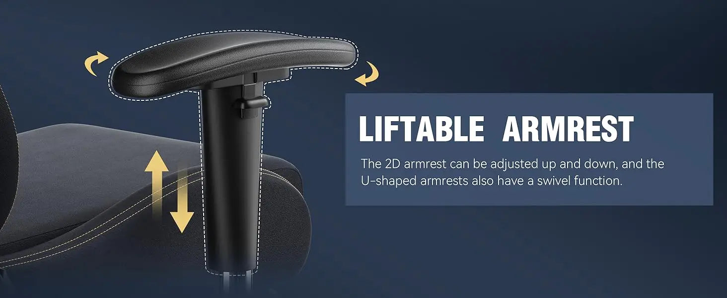 Gaming Chair with Massage Lumbar Support