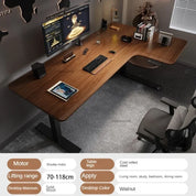 Luxury Corner Lift Computer Desks Home Office Furniture Designer L-shaped Wood Gaming Table Bedroom Student Dormitory Study Desk
