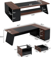 78" L-Shaped Executive Large Office Desk