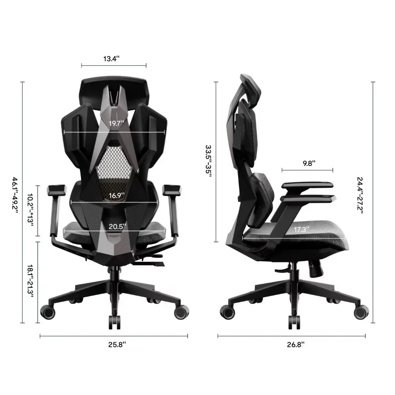 Ergonomic Gaming Chair Reclining Gamer Chair with Adjustable Lumbar Support & 4D Armrests High Back Gaming Chairs for Adults