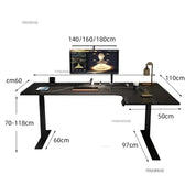 Luxury Corner Lift Computer Desks Home Office Furniture Designer L-shaped Wood Gaming Table Bedroom Student Dormitory Study Desk
